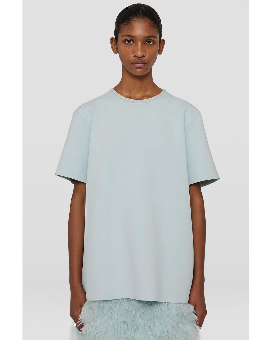 Jil Sander Blue Crewneck Short-Sleeved T-Shirt