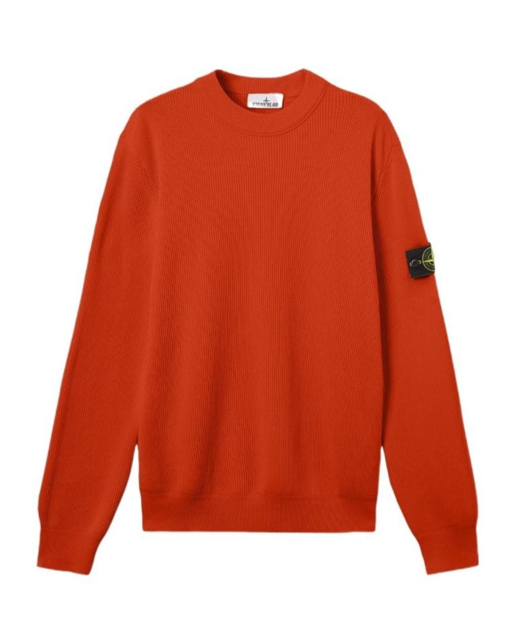 Stone Island Orange Regular-Fit Crewneck Jumper for men