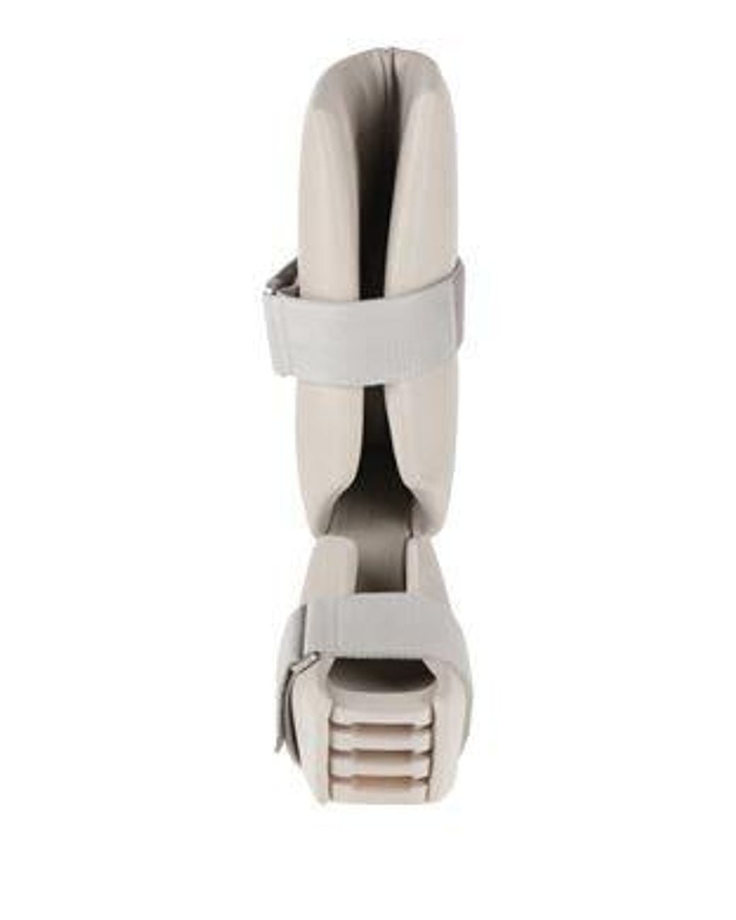 Rick Owens White Simple Platform Leather Boots