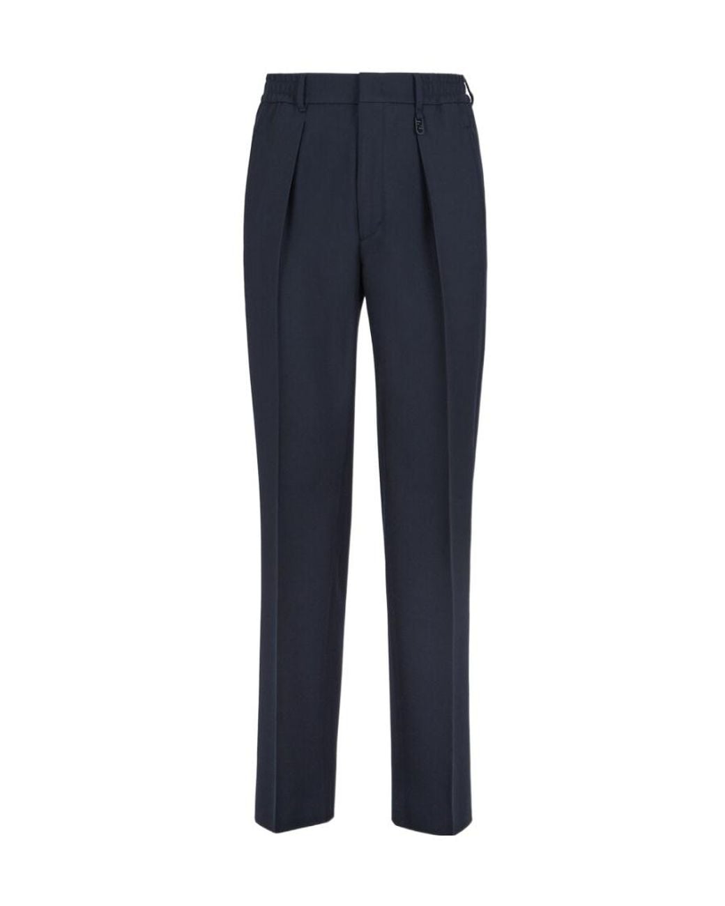 Fendi Blue Pleated Cigarette Pants for men