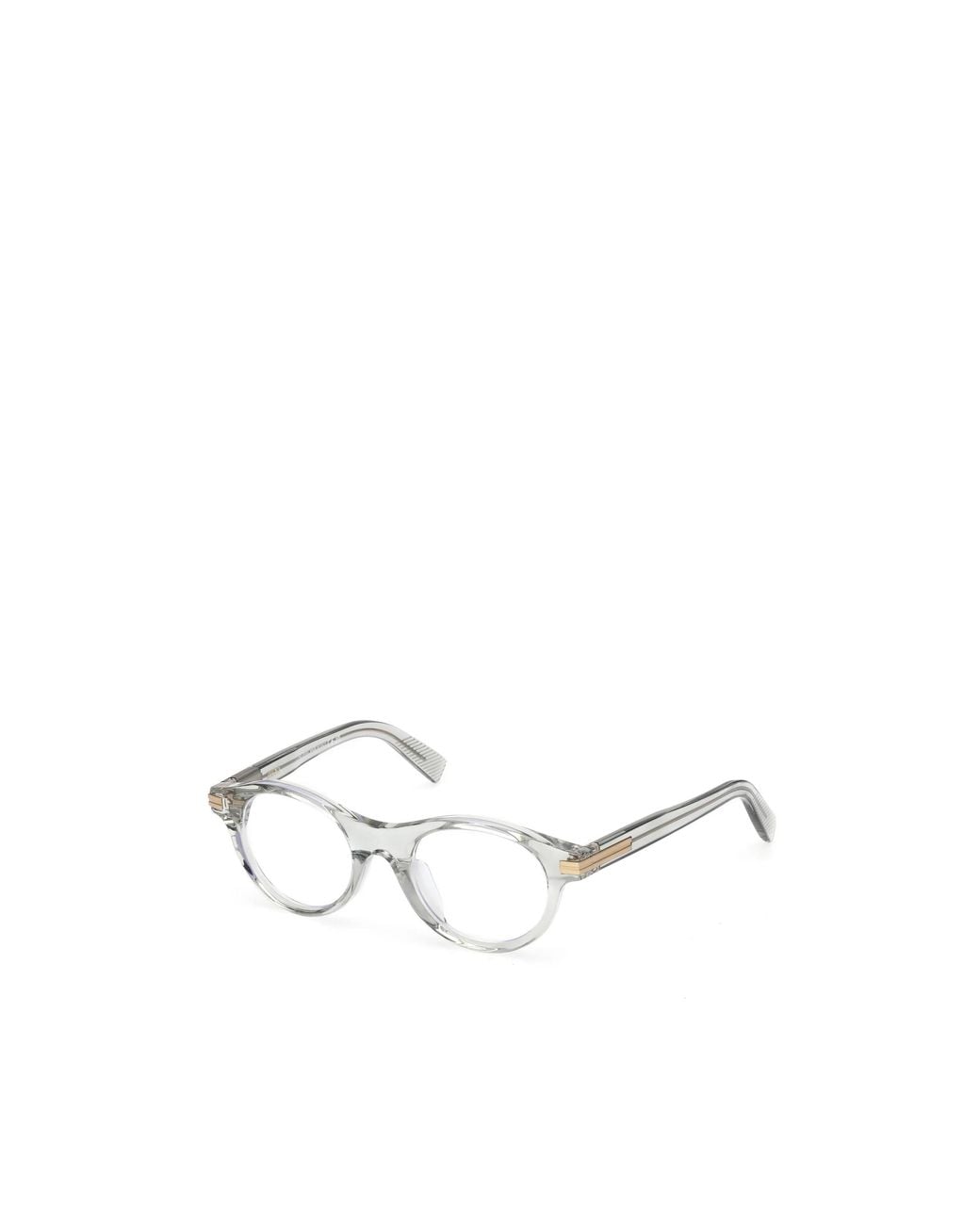 Zegna White Round-Frame Glasses for men