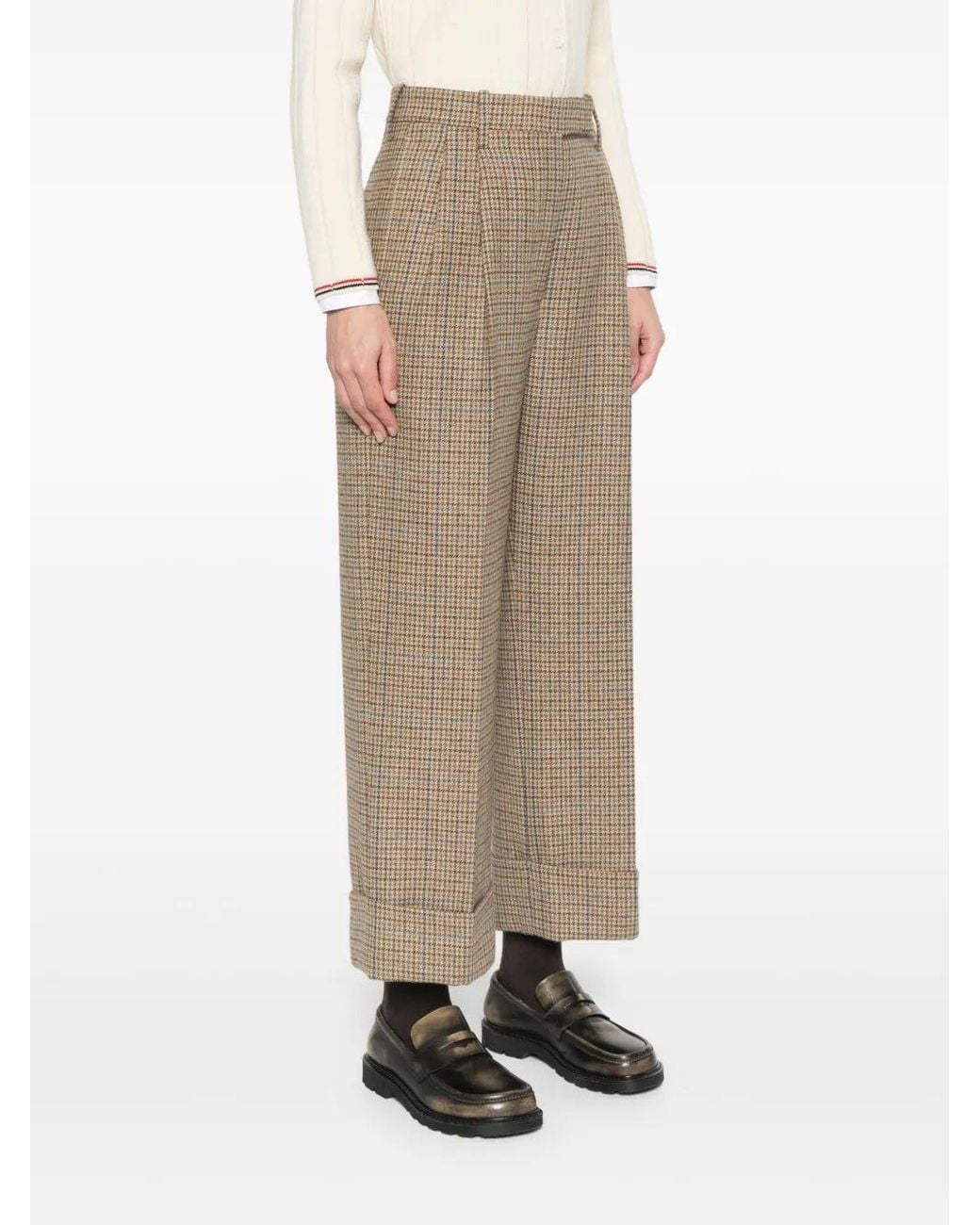 Thom Browne Gray Ginclub Check Cheviot Tweed Trousers