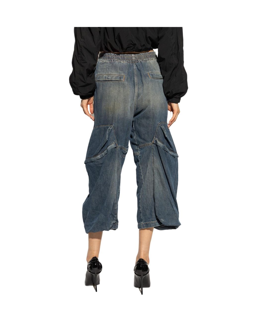 DIESEL Blue D-Para-Short-Fsf Loose Fit Jeans for men