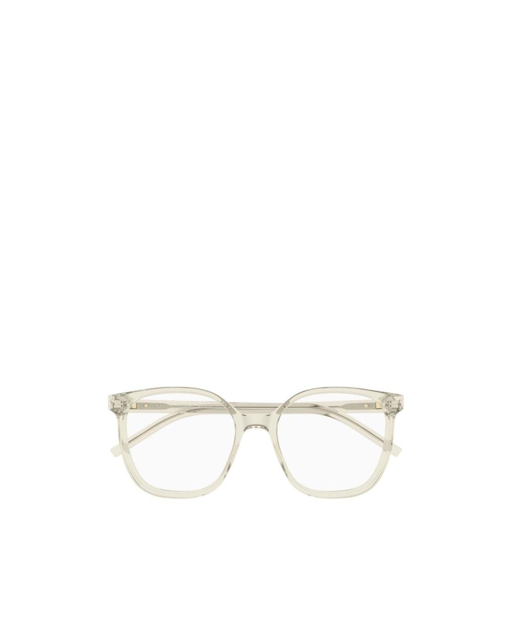 Saint Laurent White Eyewear Square Frame Glasses