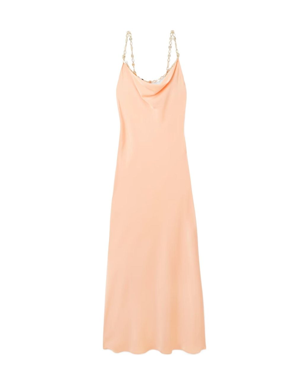 Rabanne Pink Rabanne Chain-Strap Long Dress