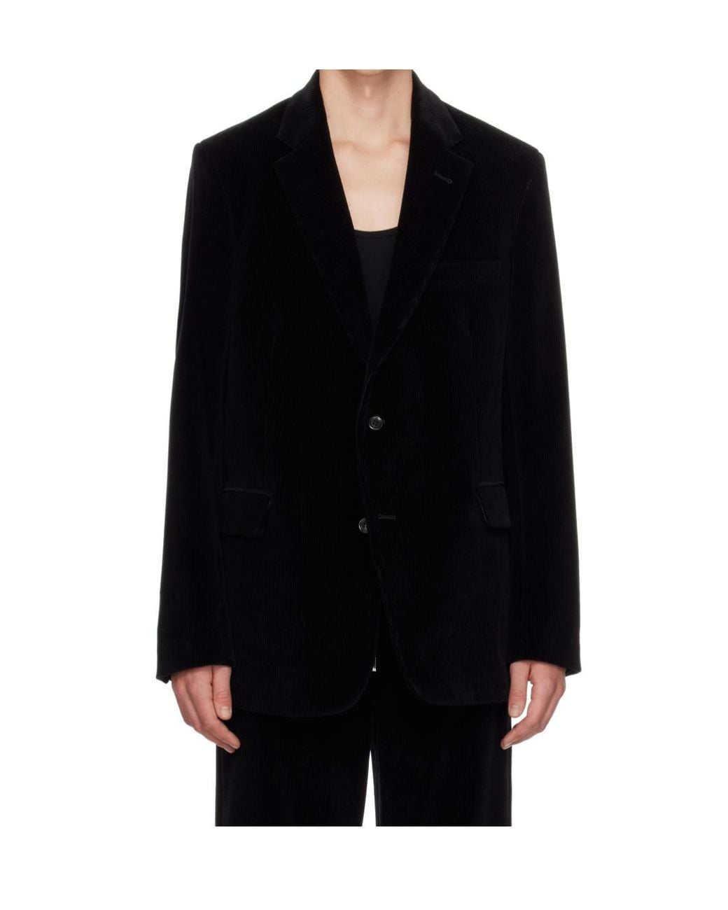 Rier Black Single-Breasted Blazer for men