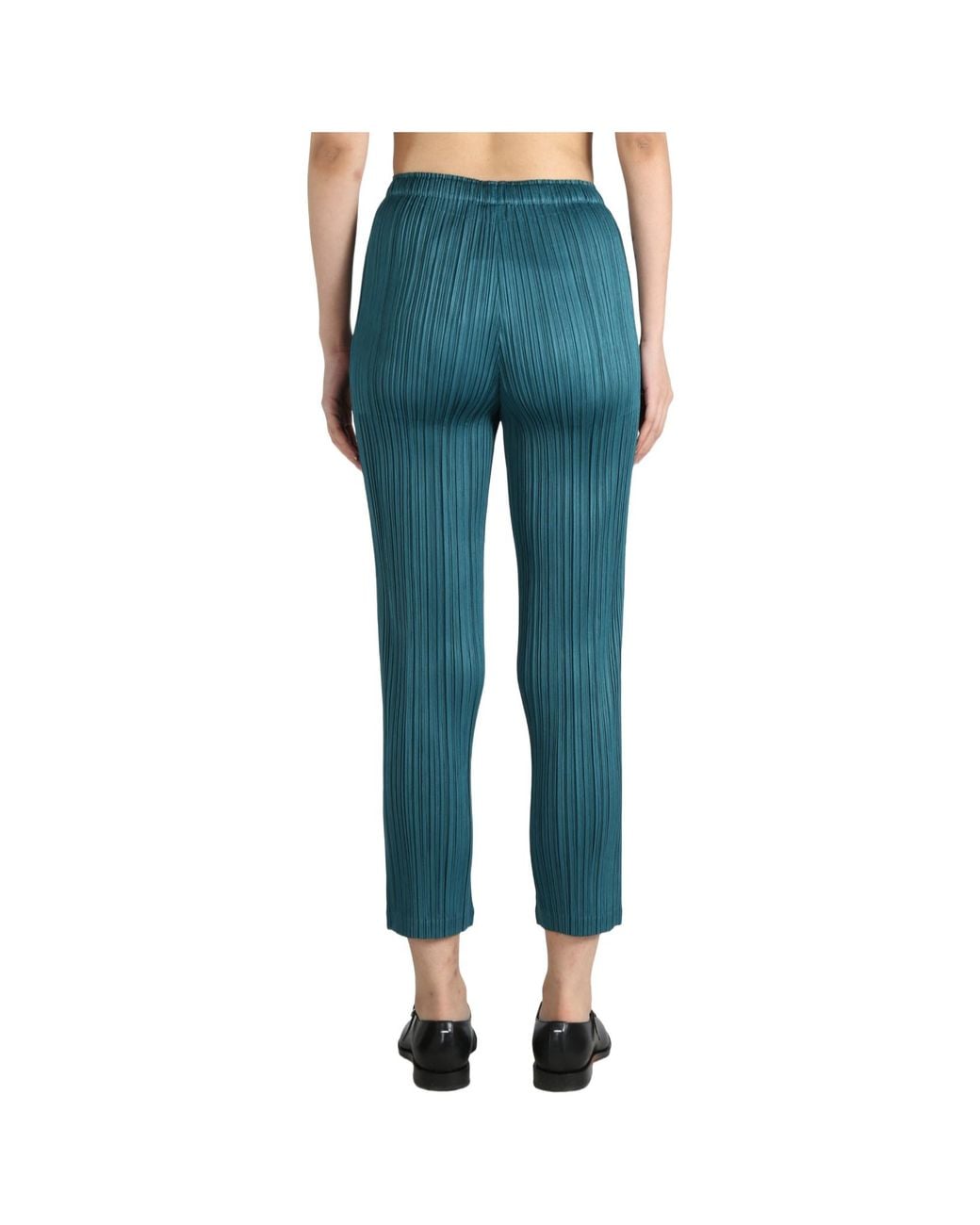 Pleats Please Issey Miyake Blue Pleated Trousers