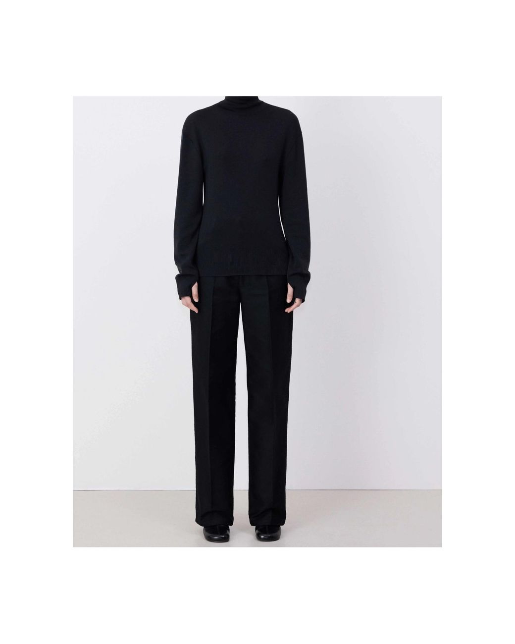 Lemaire Blue High-Neck Knitted Jumper