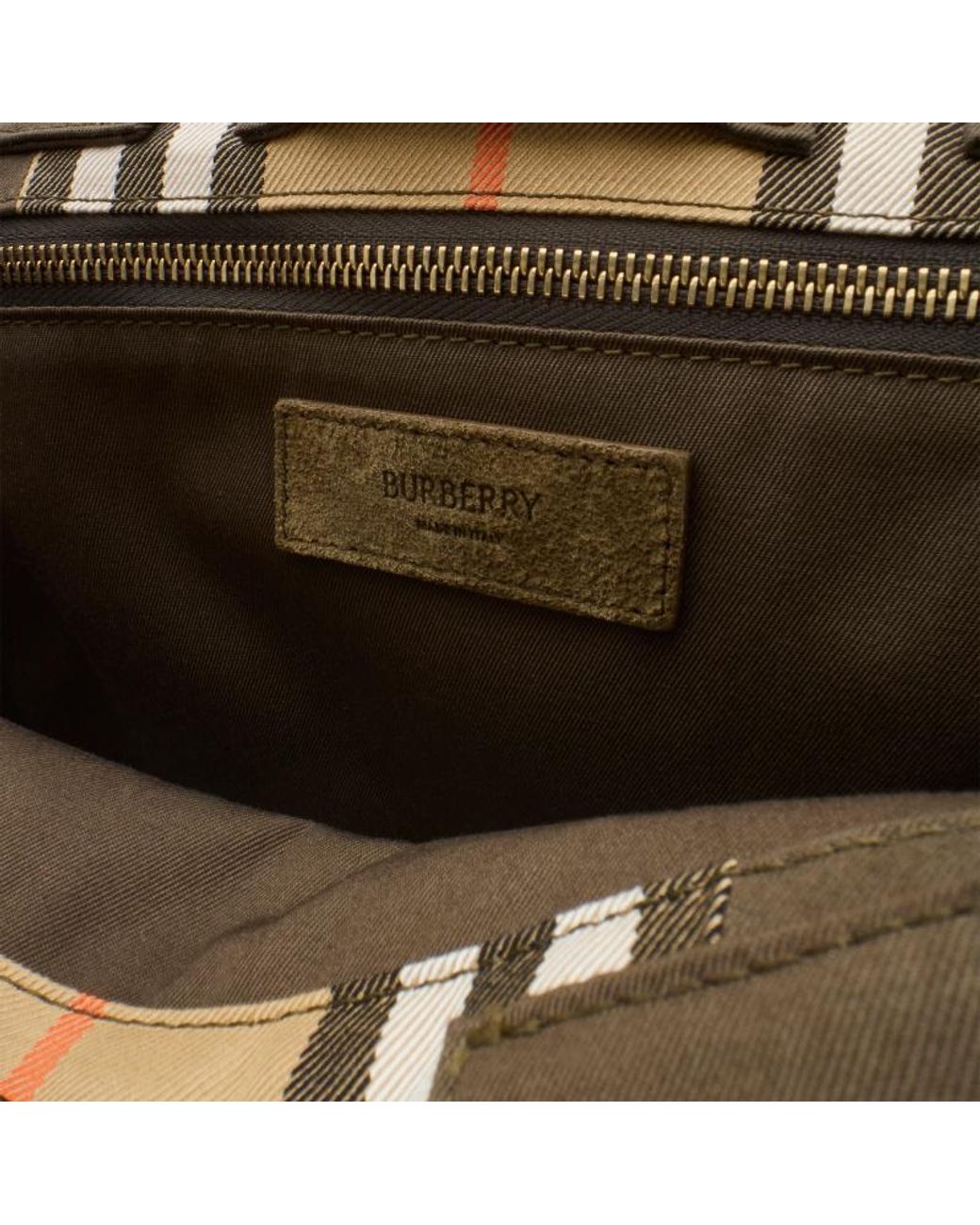 Burberry Green Check Trench Tote Bag for men
