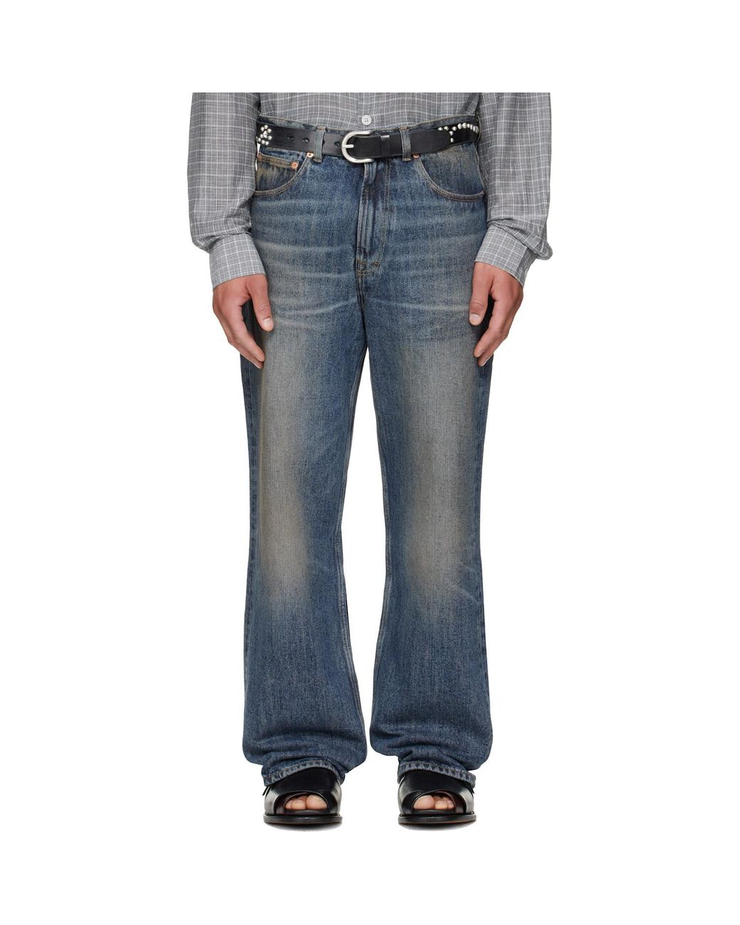 Our Legacy Gray Third Cut Straight Jeans for men