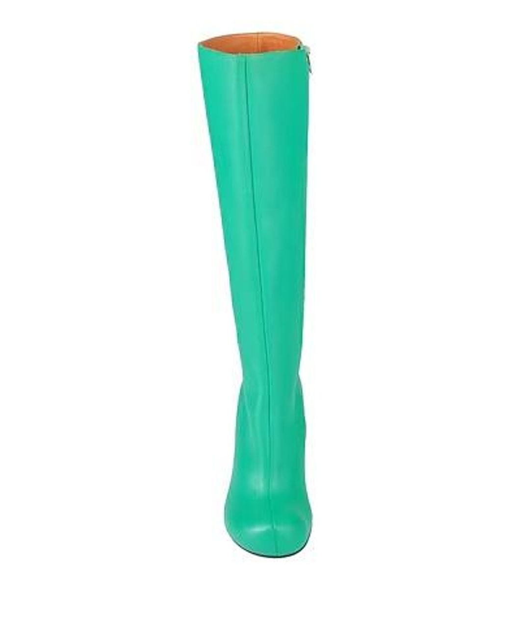 Marni Green Zip-Up Round-Toe Leather Boots