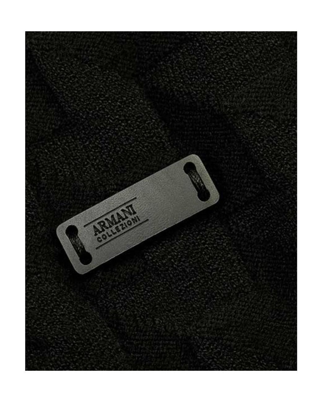 Armani Collezioni Black Knitted Sweater for men