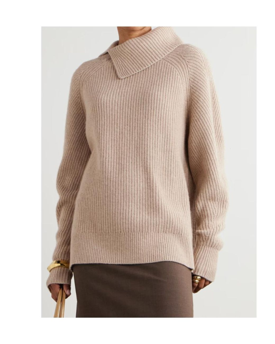 Loulou de Saison Natural Lapel Long-Sleeved Sweater