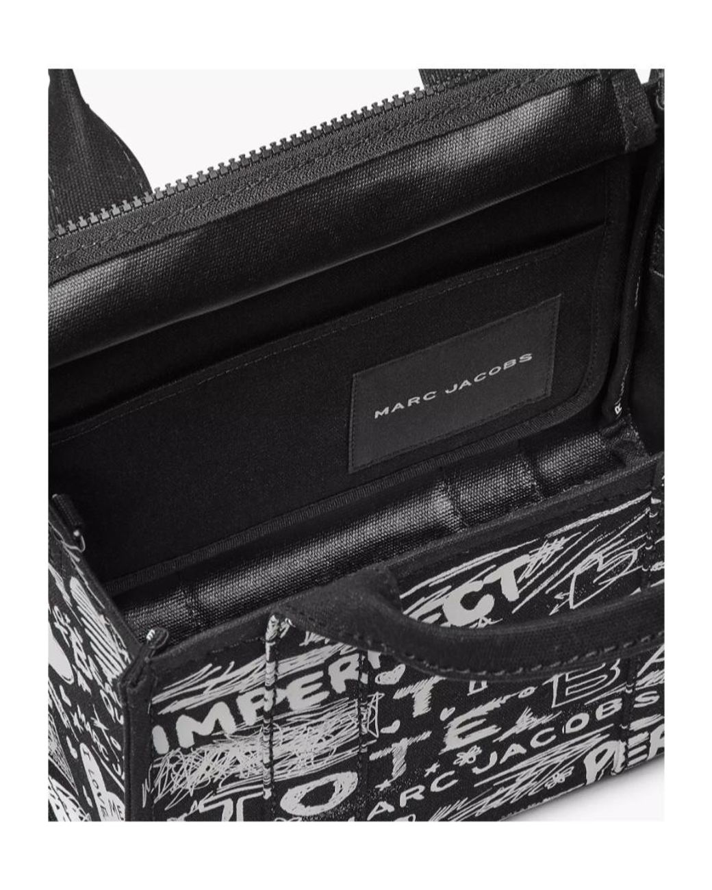Marc Jacobs Black The Punk Scribble Small Tote Bag