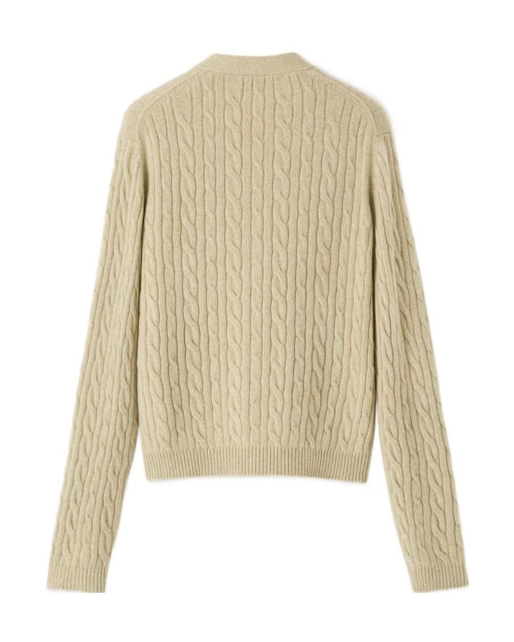 Loro Piana Natural Treccia Cardigan