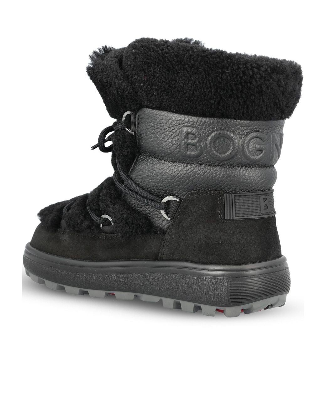 Bogner Black Quilted Lace-Up Boots