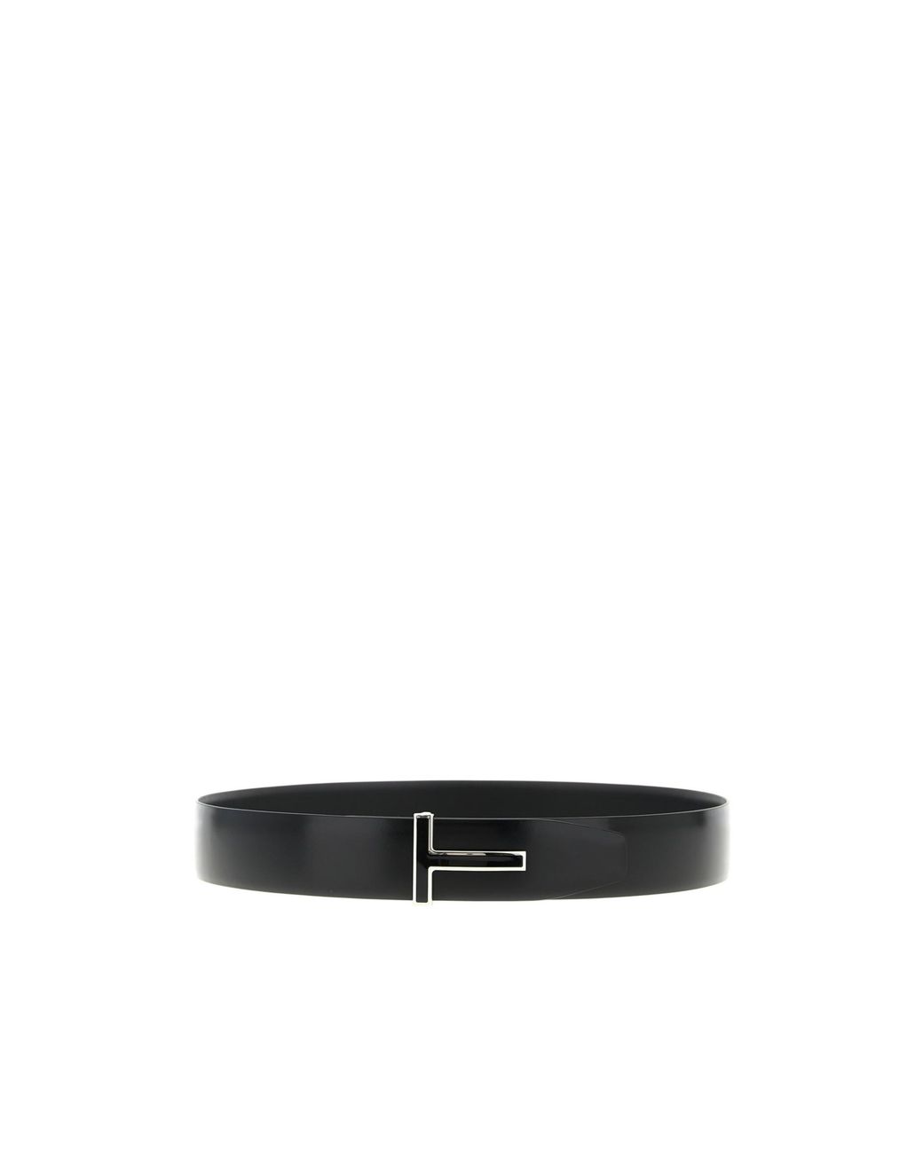 Tom Ford White Logo Plaque Reversible Belt for men