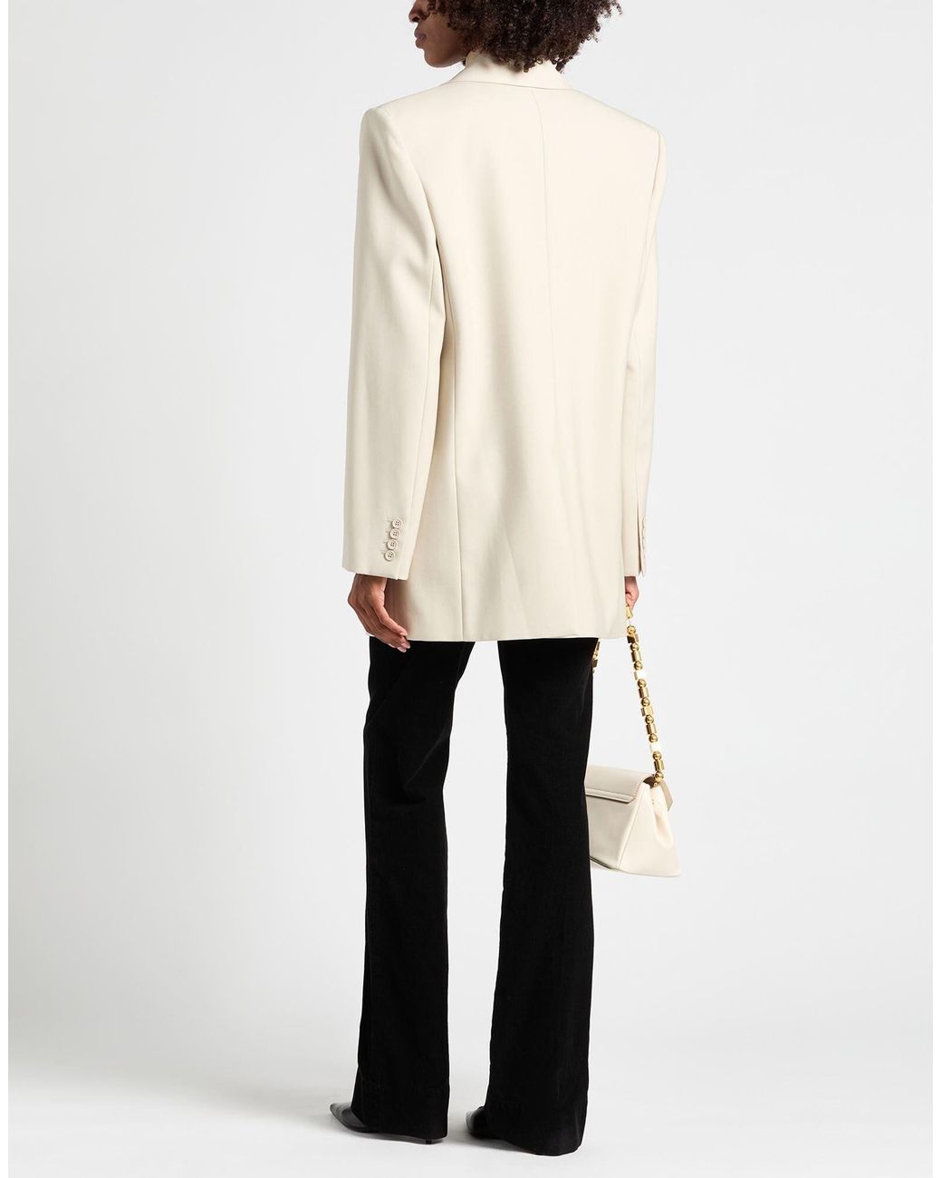 Saint Laurent Natural Single-Breasted Blazer