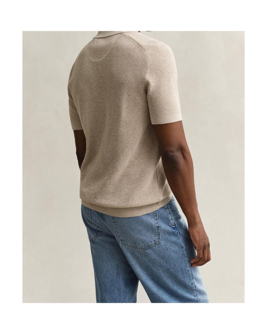 Gant Natural Logo Short Sleeve Polo Shirt for men