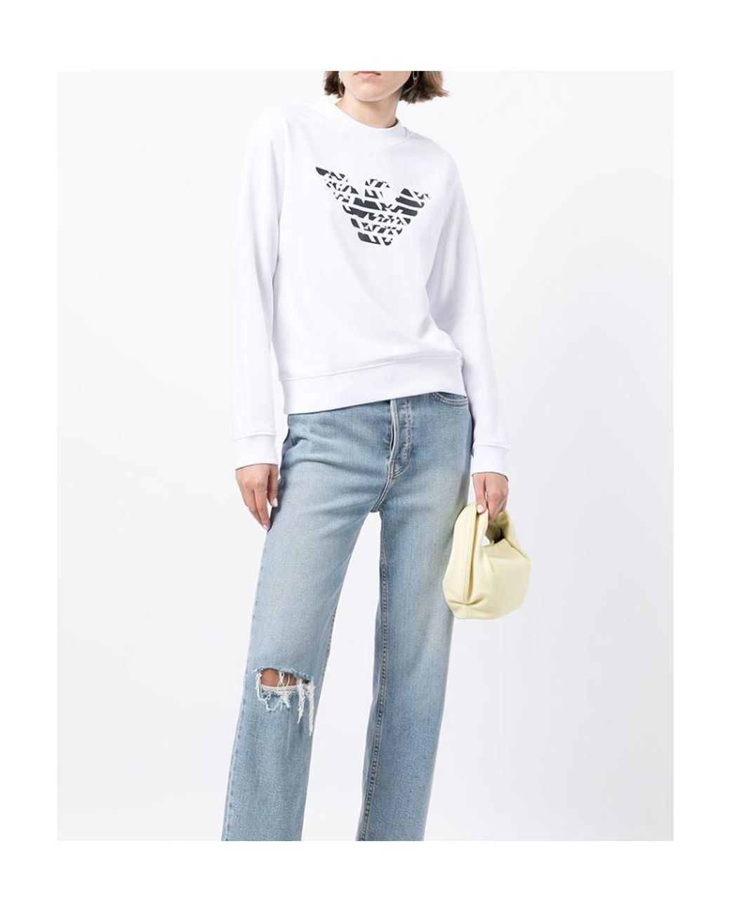 Emporio Armani White Logo Print T-Shirt