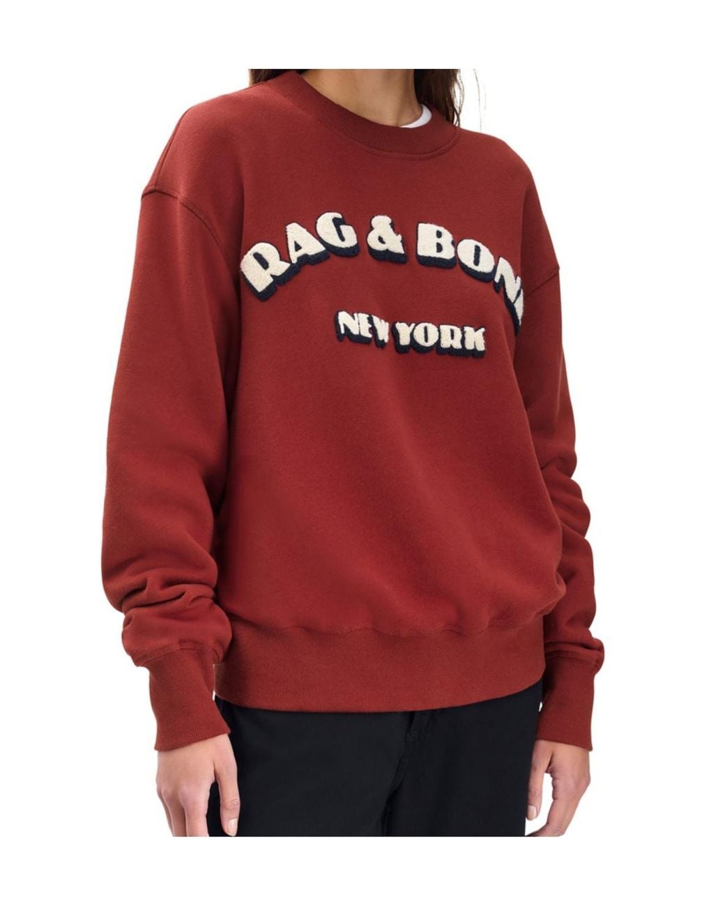 Rag & Bone Red Long-Sleeved Sweatshirt