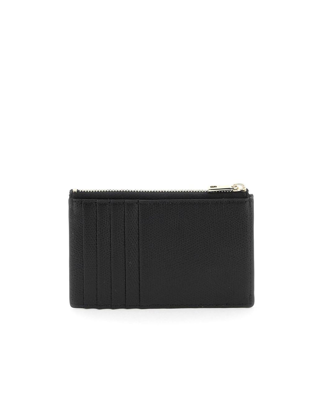 Furla Black Logo Plaque Zipped Cardholder