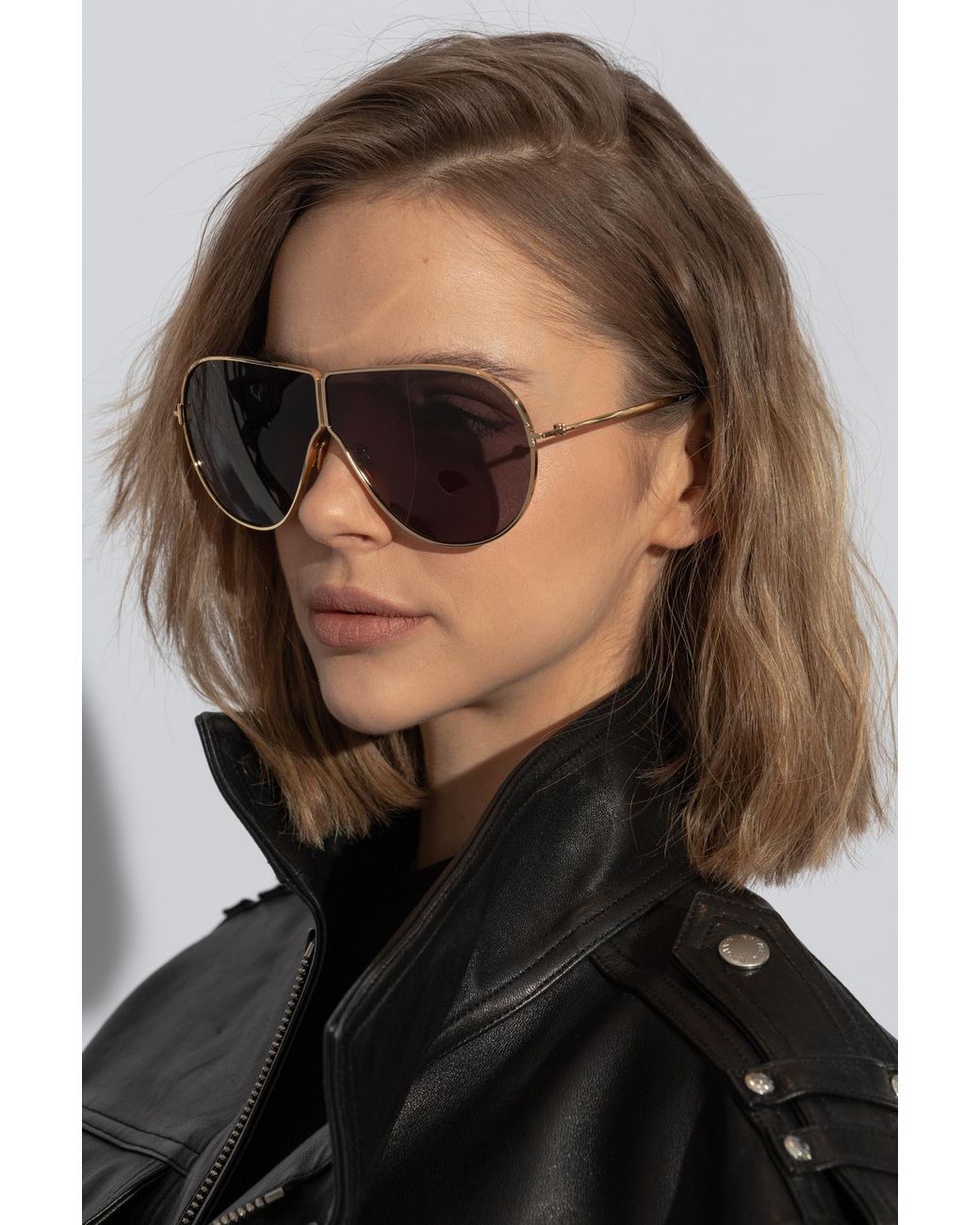 Tom Ford Purple Logo Sunglasses for men