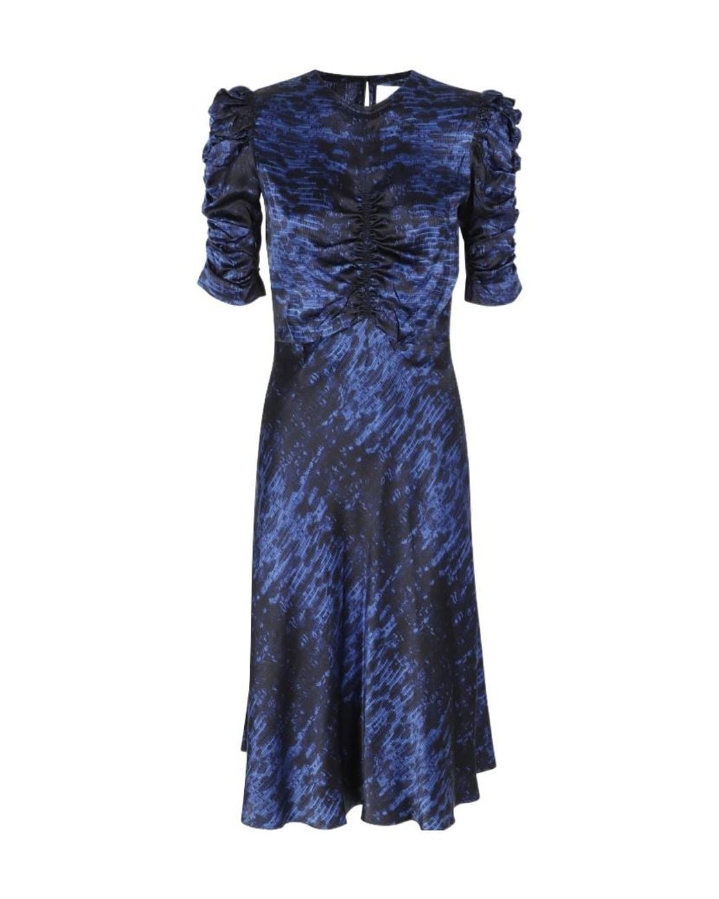 Isabel Marant Blue Short-Sleeved Dress