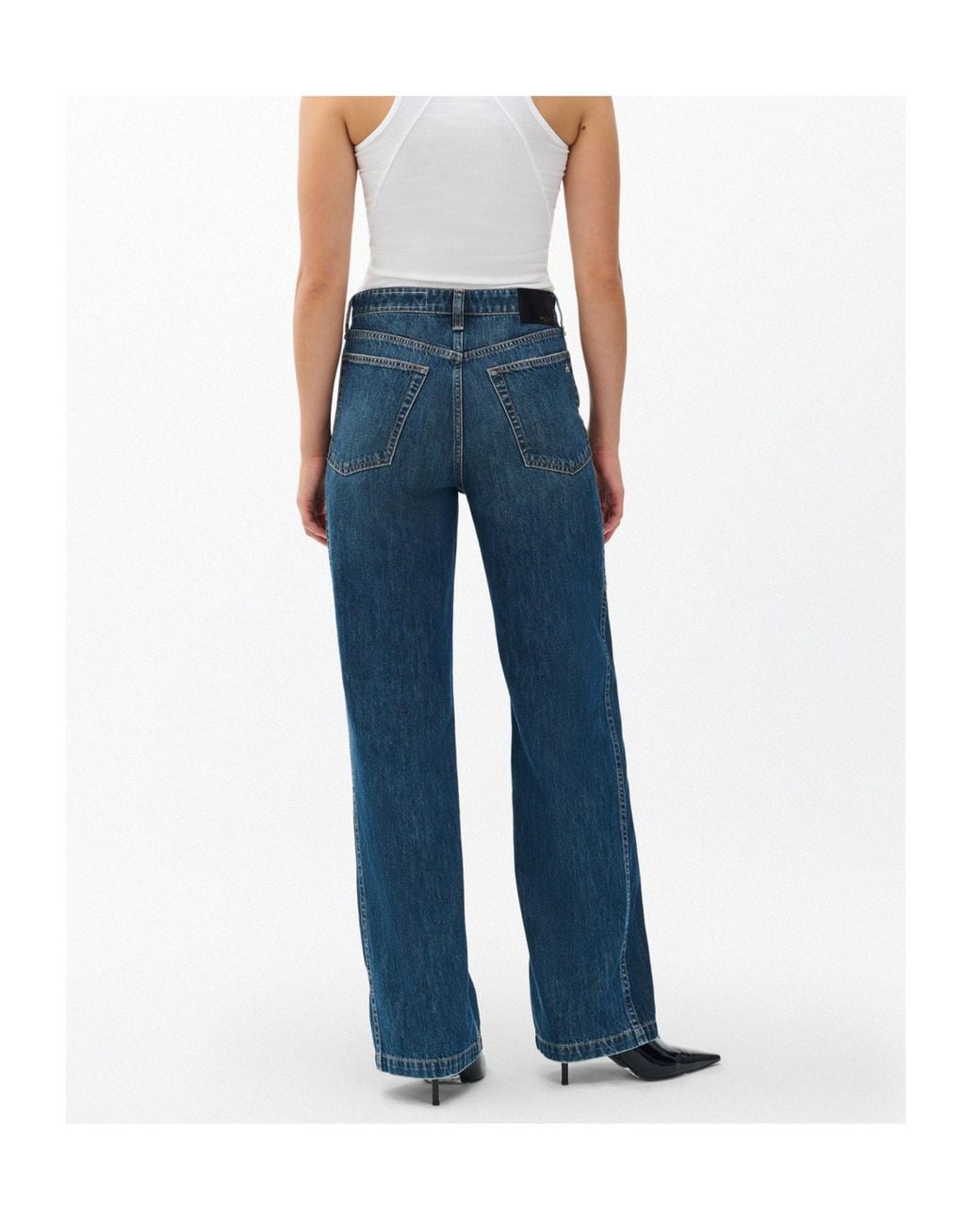 Rag & Bone Blue Belt-Loop Jeans