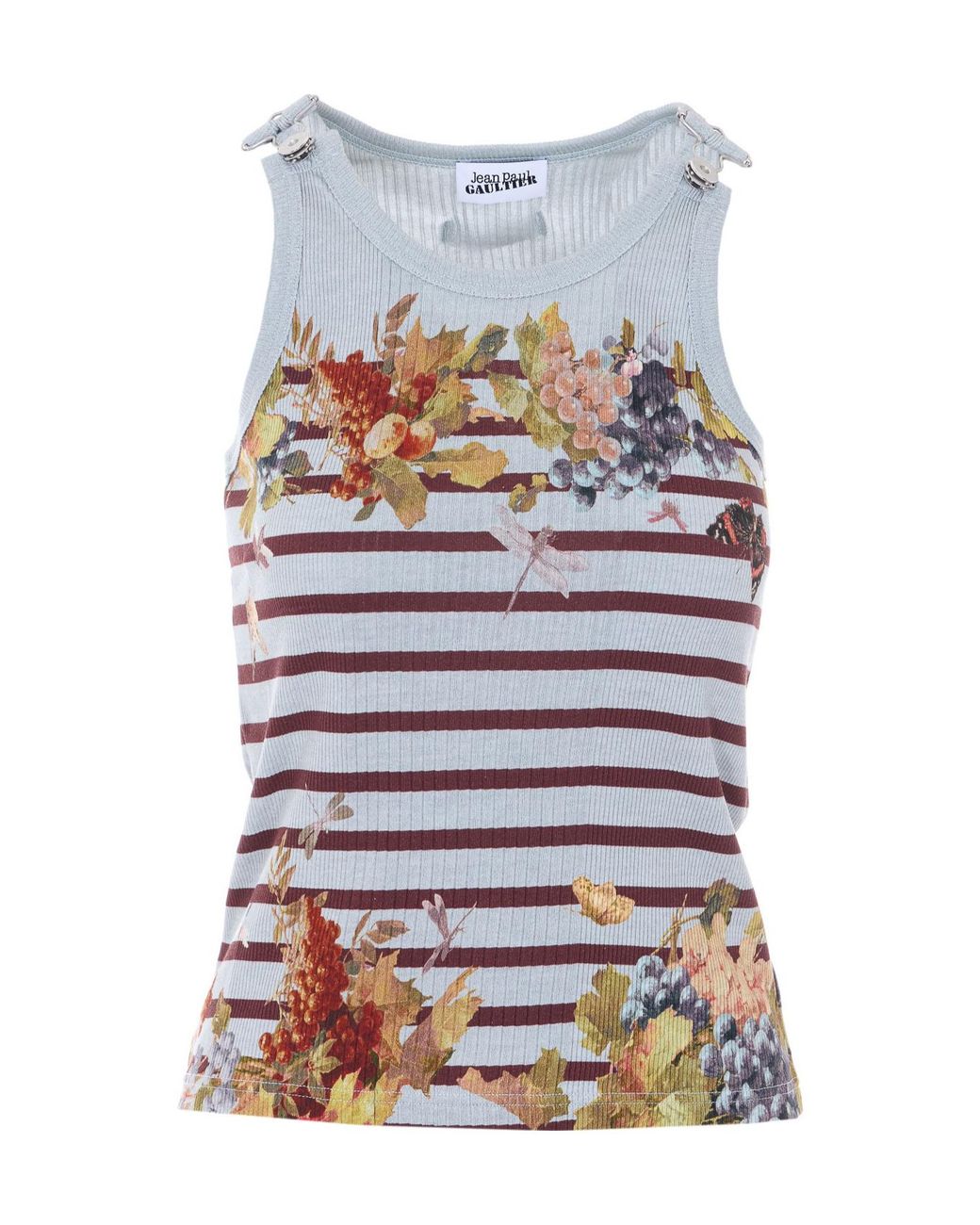 Jean Paul Gaultier Blue Marinière Grape Rib Tank Top