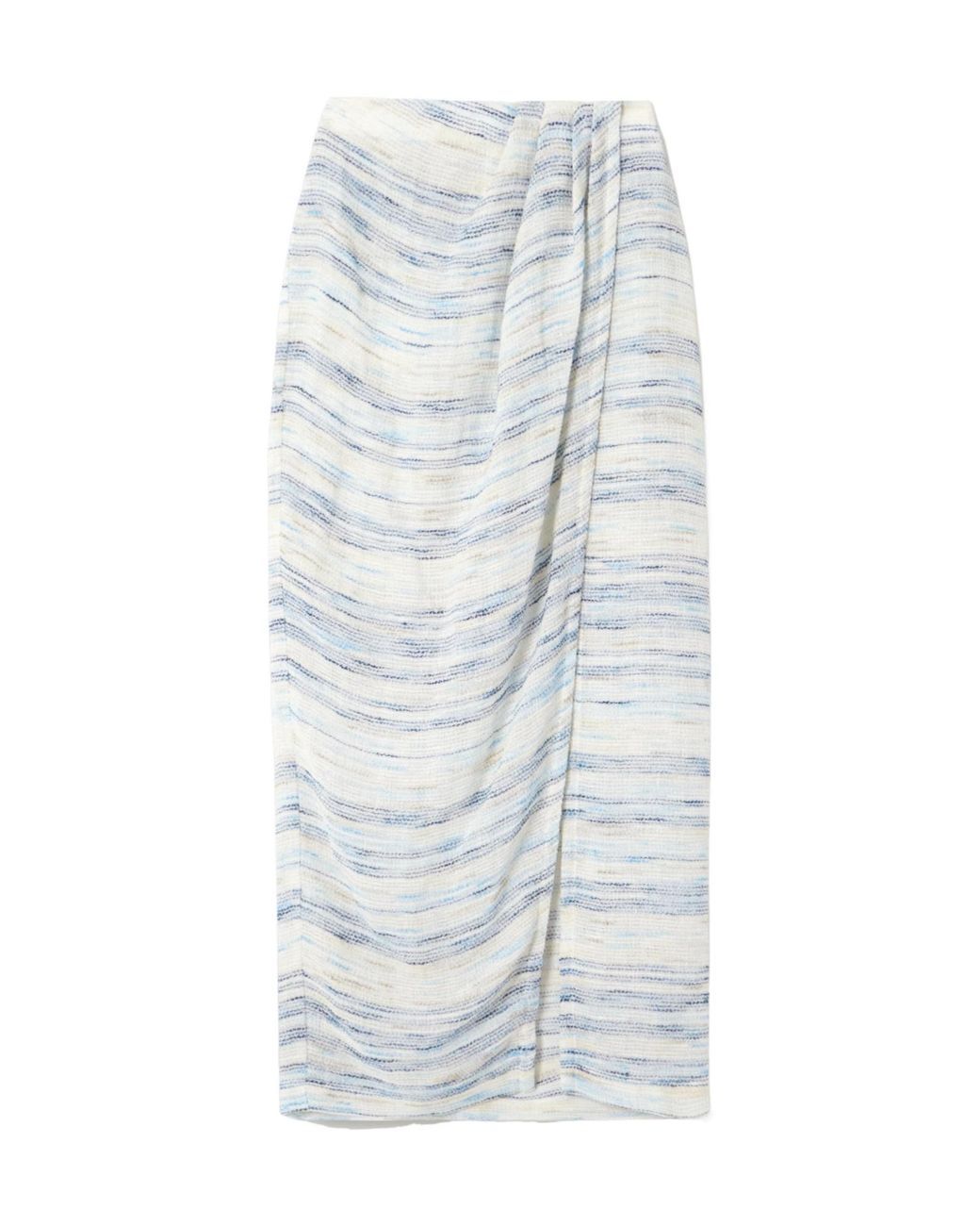 Lisa Marie Fernandez White Lightweight Striped Wrap Dress