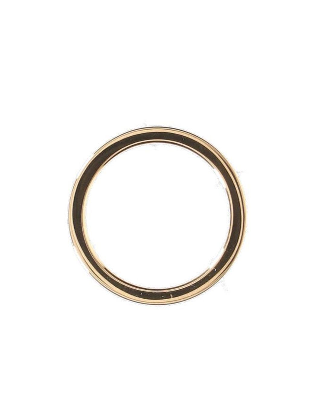 Maison Margiela White Engraved Logo Band Ring