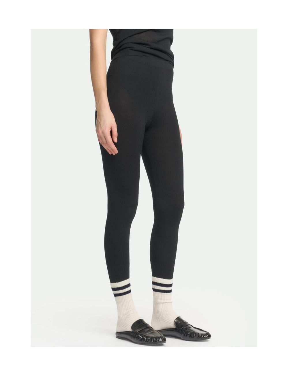 Malo Black Fine-Knit Cashmere Leggings