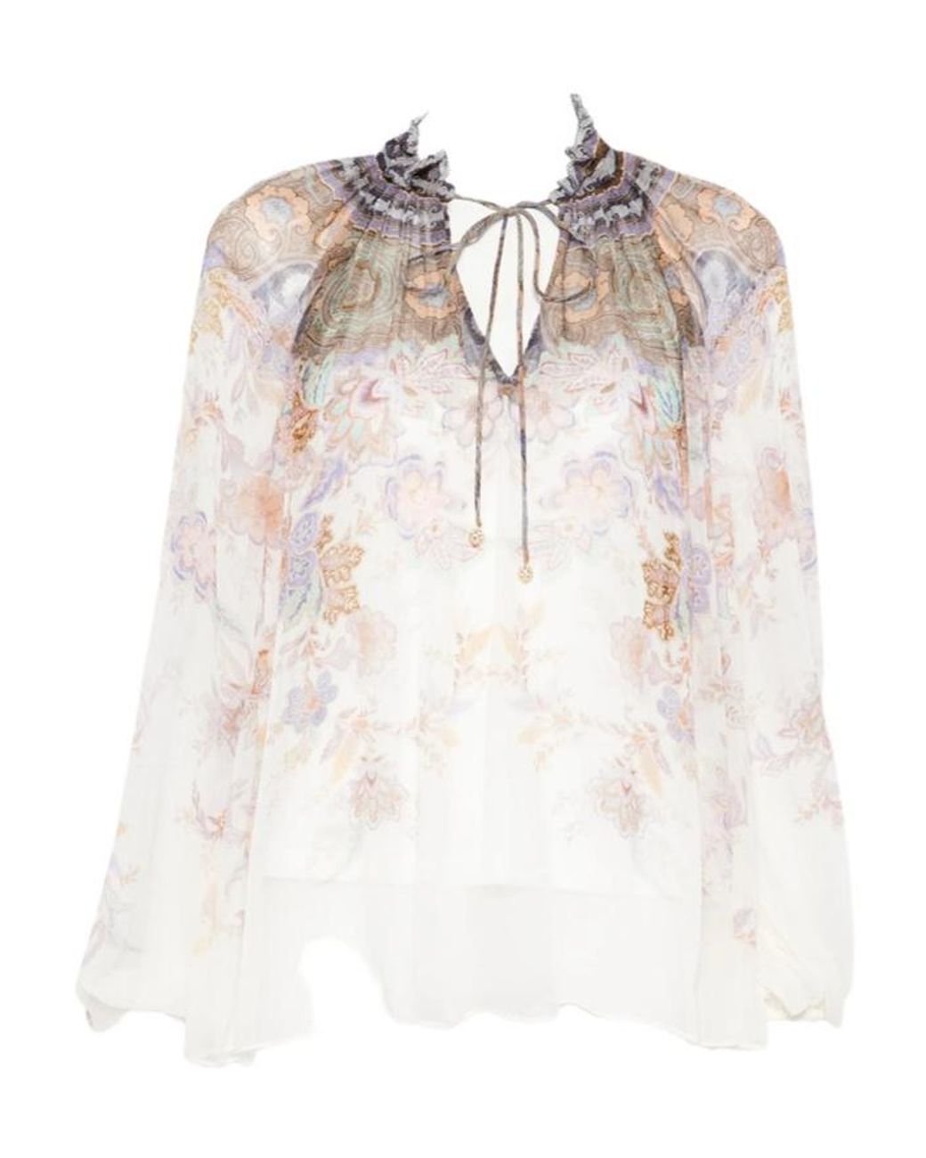 Zimmermann White Patterned Blouse