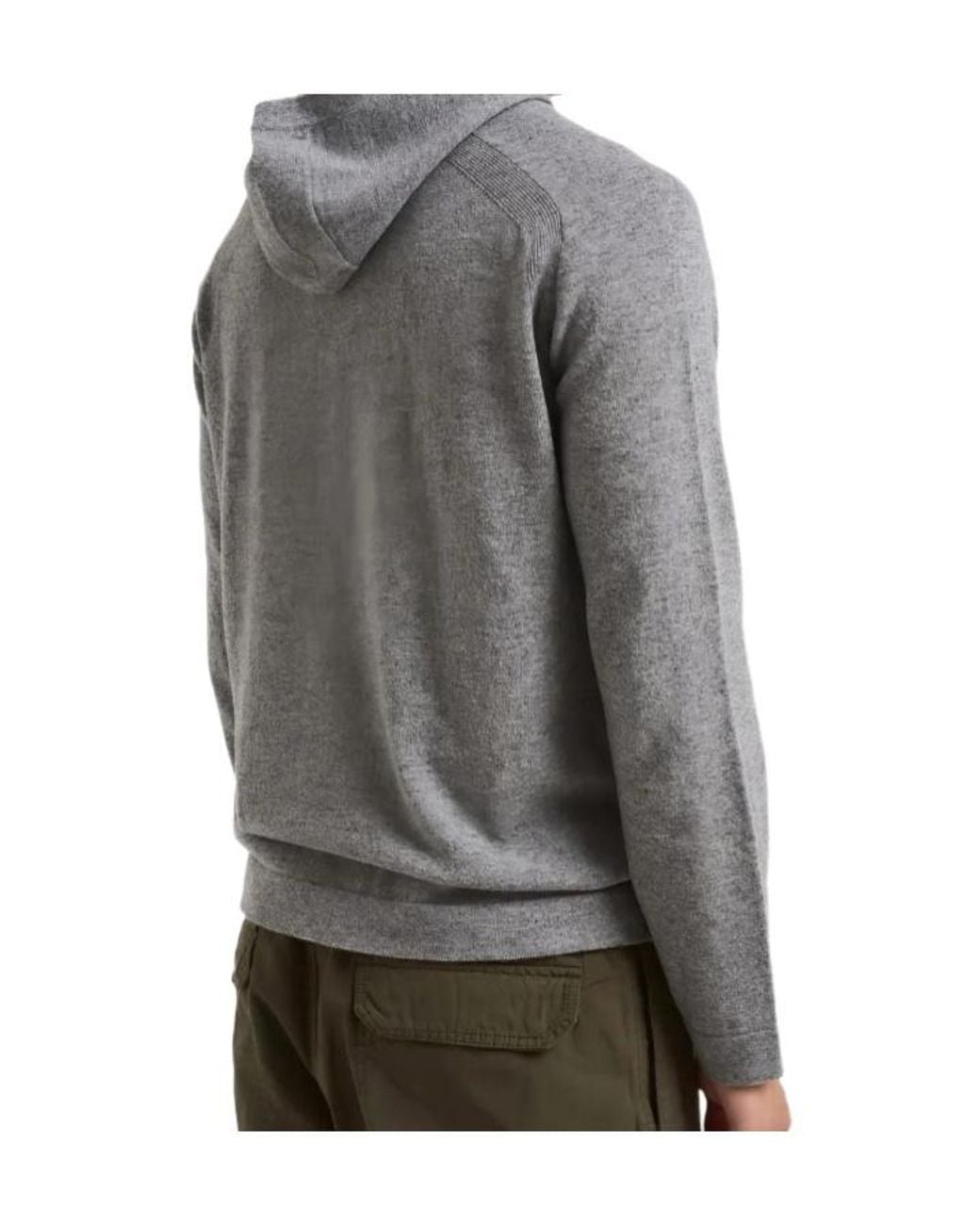 Stone Island Gray Long-Sleeve Logo Patch Hoodie for men