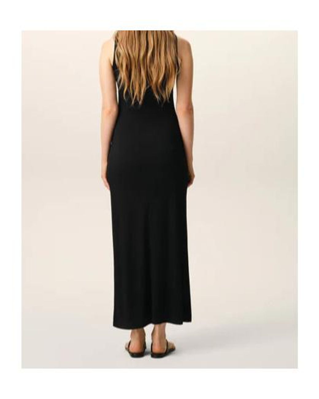 AMI Black Ami Jersey Maxi Lavalliere Dress