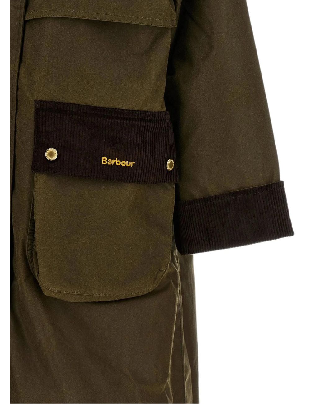 Barbour Green Long Wide-Sleeve Coat