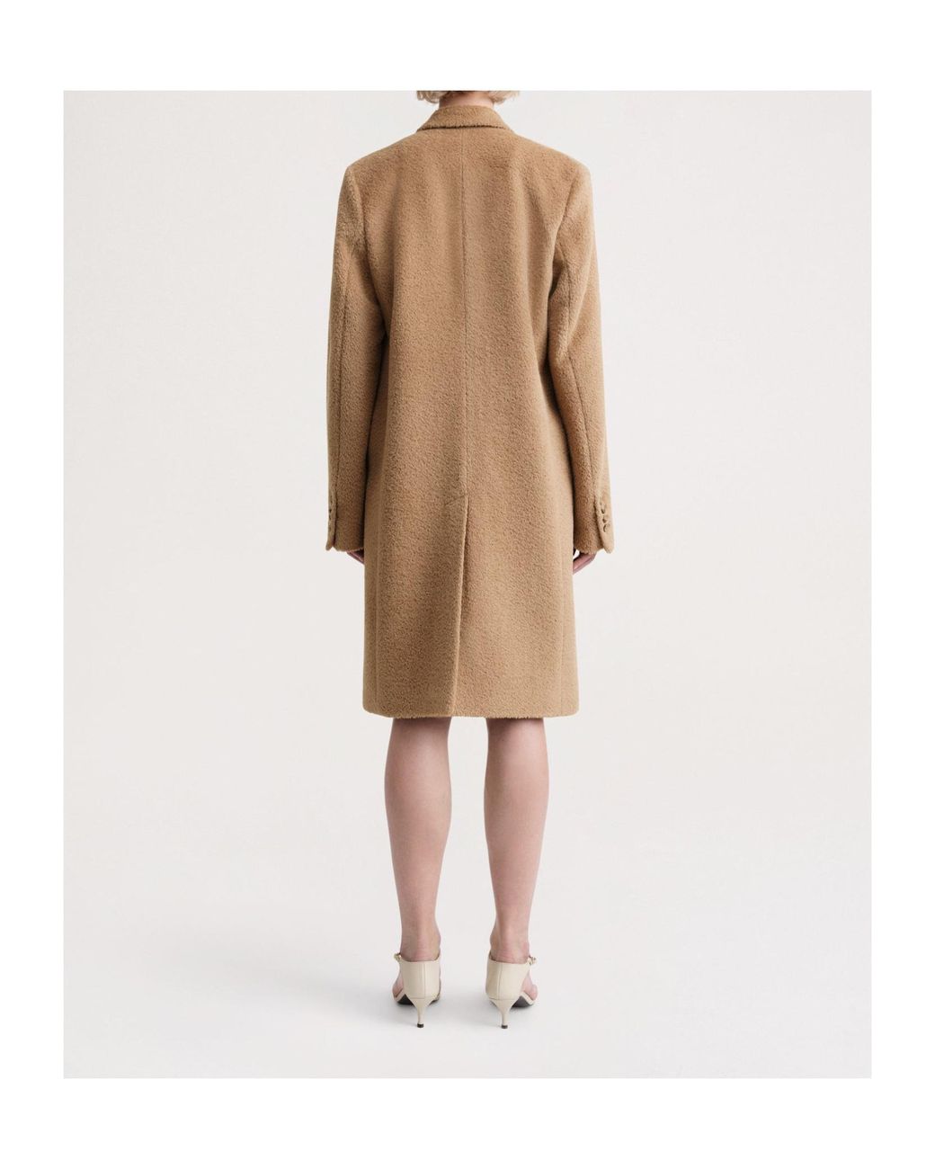 Totême Brown Totême Collared Button-Up Coat