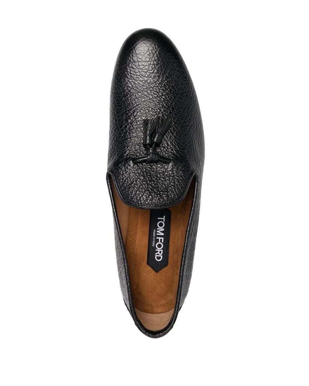 Tom Ford Black Round-Toe Loafers for men