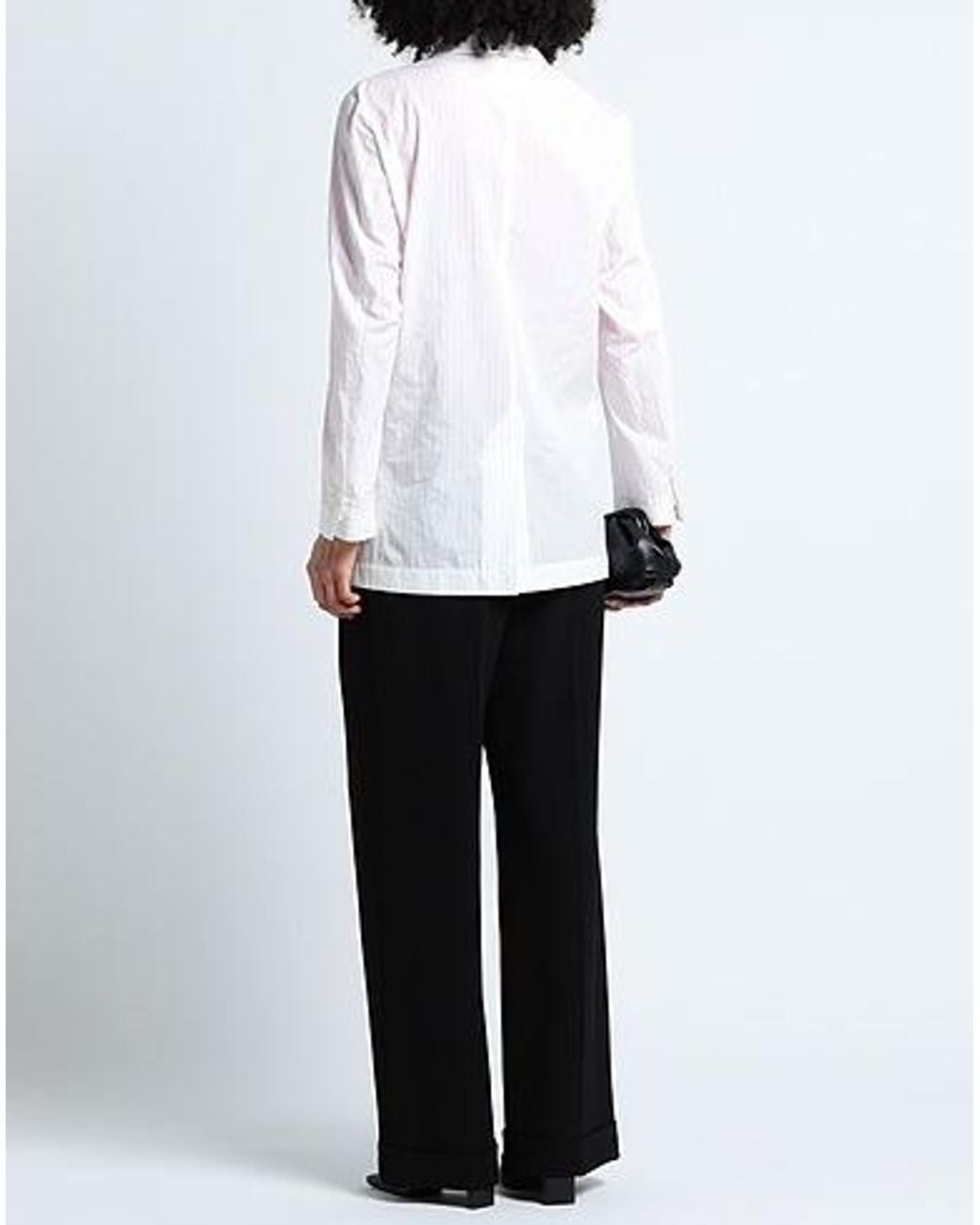 MM6 by Maison Margiela White Double-Breasted Suit Jacket