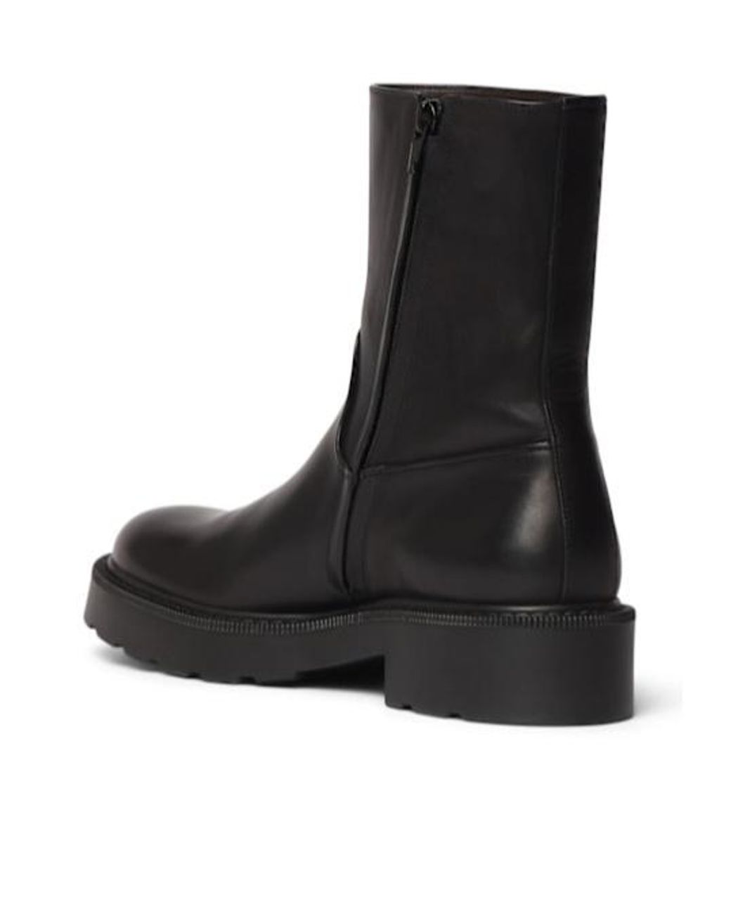 The Row Black Round-Head Short Boots