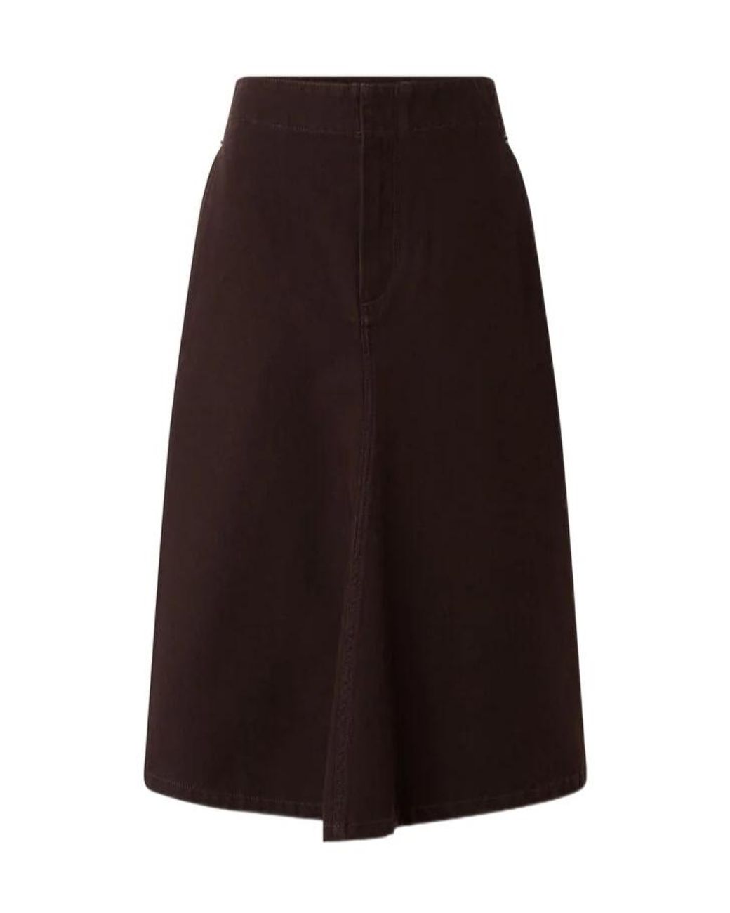 Soeur Brown Zipper Skirt
