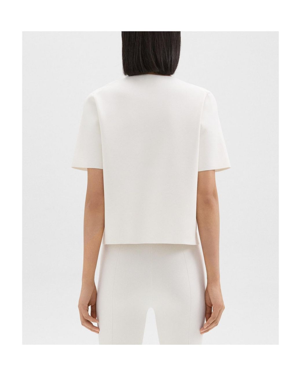 Theory White Short-Sleeve Jersey T-Shirt