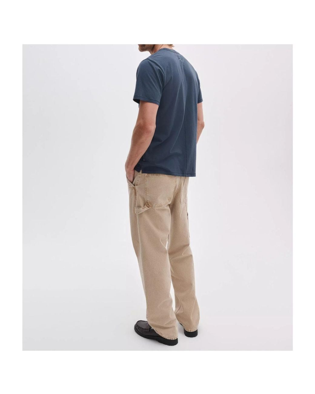 Rag & Bone Blue Apos;S Cotton Garment-Dyed Pocket T-Shirt for men