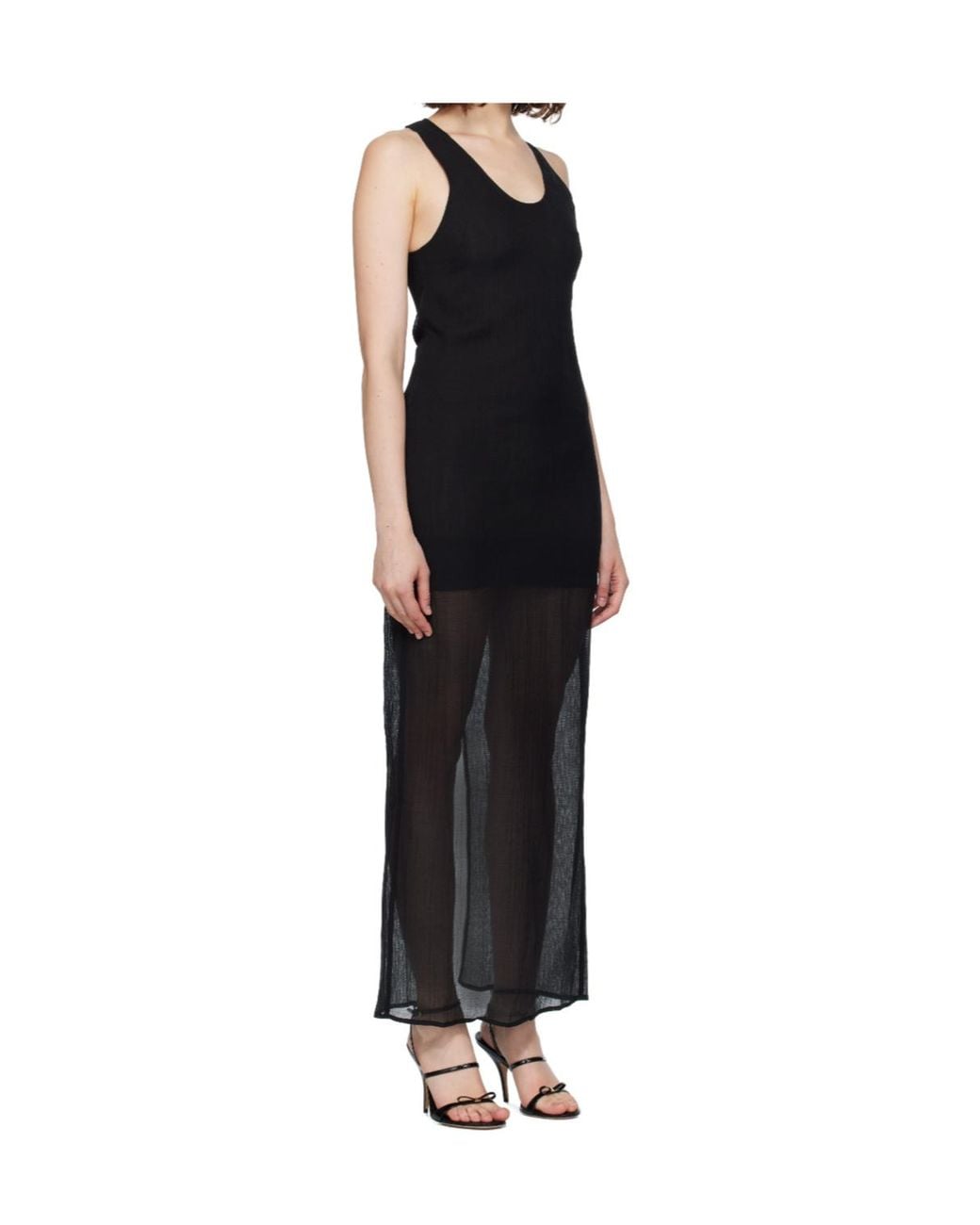 Totême Black Round Neck Dress