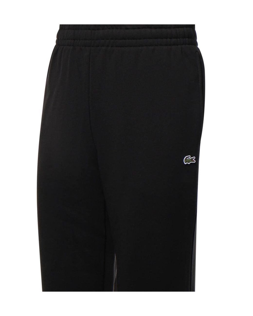 Lacoste Black Regular Fit Fleece Sweatpants for men