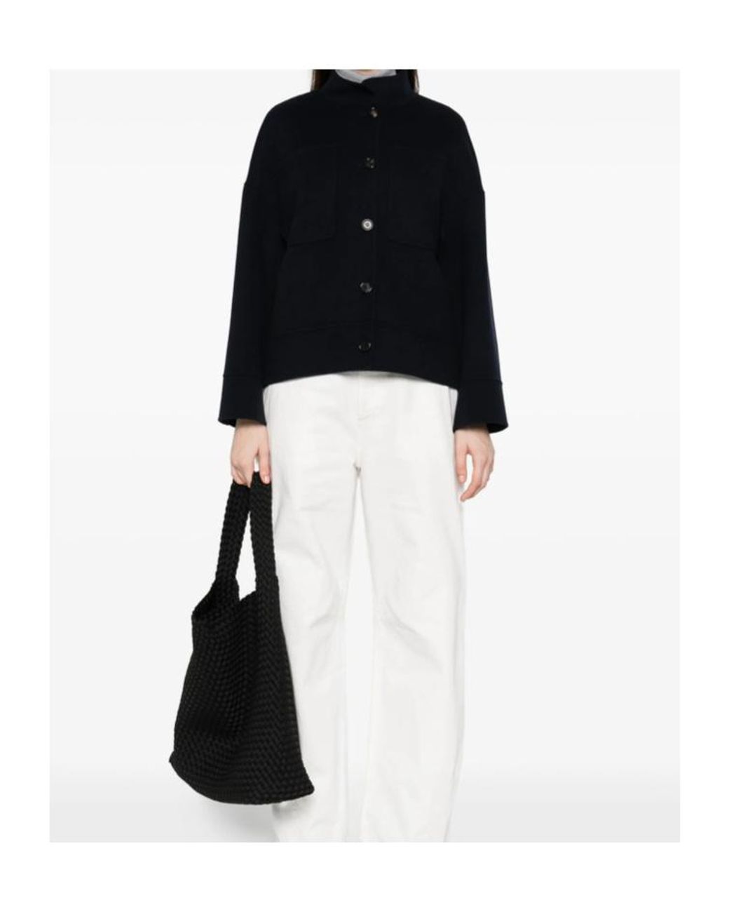 Max Mara Black Pocket Button Jacket