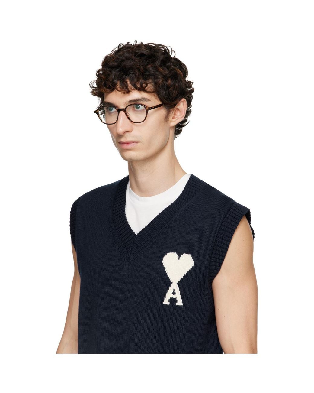 Garrett Leight White Galloway Non-Prescription Glasses for men