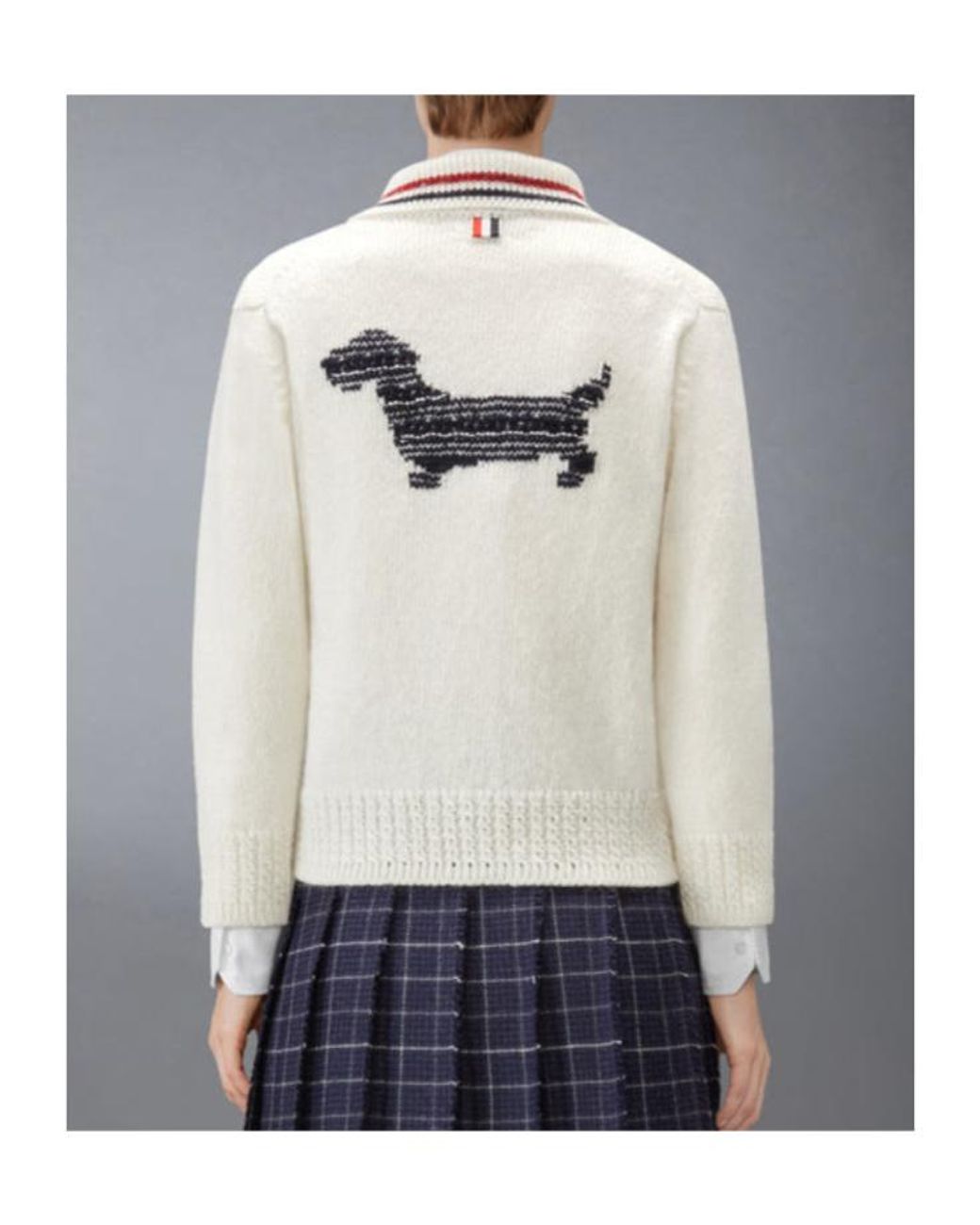 Thom Browne Natural Long-Sleeved Button-Up Cardigan
