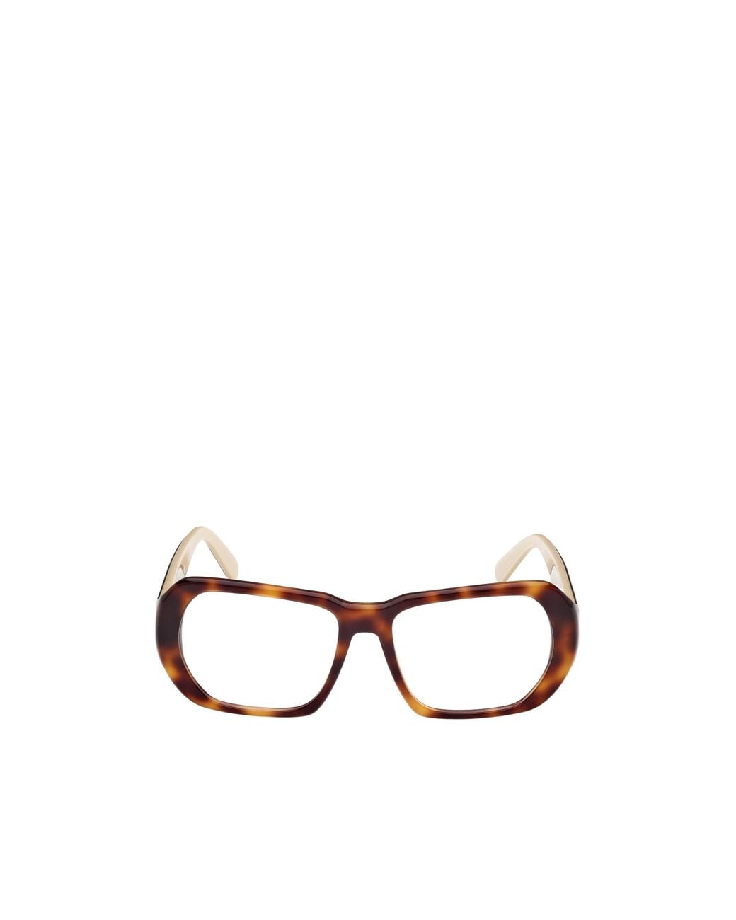 Moncler White Eyewear Rectangle Frame Glasses
